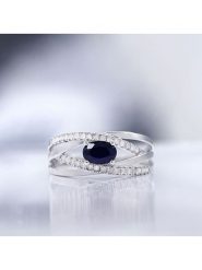 DIAMOND & CO Złoty pierścionek "Rien que Toi" z diamentami rozmiar: 50. Niebieskie pierścionki Diamond & Co, z diamentem, złote. Za 1,522.99 zł.