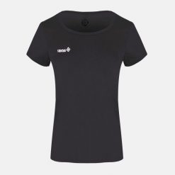Podkoszulek z krótkim rękawem do biegania Izas Vila. Czarne koszulki sportowe Izas, bez wzorów, z poliesteru, bez ramiączek, do biegania. Za 113.00 zł.
