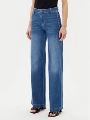 Please Jeansy P3FDBQ2NTZ Niebieski Wide Leg. Niebieskie jeansy Please, l, bez wzorów. Za 329.99 zł.