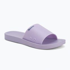 Klapki damskie Ipanema Anat Classic. Fioletowe klapki Ipanema, bez wzorów, bez obcasa. Za 79.99 zł.