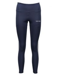 Reebok Legginsy sportowe "Poly" w kolorze granatowym rozmiar: S. Niebieskie legginsy Reebok, s, bez wzorów, outdoorowe. Za 79.21 zł.