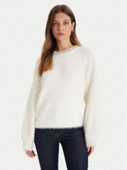 Guess Sweter W5BR58 Z3BH0 Biały Regular Fit. Białe swetry Guess, xxl, z aplikacjami, z syntetyku, bez ramiączek. Za 479.99 zł.