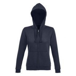 Damska Bluza Z Kapturem Spike Z Pełnym Zamkiem Błyskawicznym. Niebieskie bluzy SOL'S, s, bez wzorów, z kapturem. Za 206.99 zł.