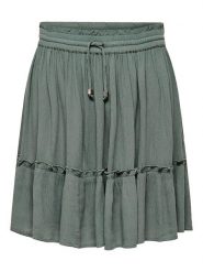 ONLY Spódnica "Ibiza" w kolorze zielonym rozmiar: XS. Zielone spódnice Only, na imprezę, xs, bez wzorów, z włókna, mini. Za 66.00 zł.