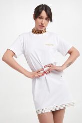 Sukienka mini typu t-shirt PATRIZIA PEPE. Sukienki Patrizia Pepe, m, bez wzorów, bez kołnierzyka, bez ramiączek, mini. W wyprzedaży za 716.23 zł.