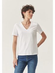 TATUUM Koszulka "Ribi" w kolorze białym rozmiar: L. Białe bluzki Tatuum, l, bez wzorów, bez kołnierzyka, bez ramiączek. Za 123.53 zł.