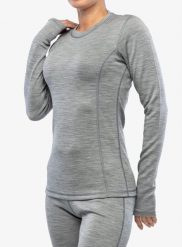 Bluza termoaktywna damska Sensor Merino Bold Tee LS. Szare bluzy sportowe Sensor, m, bez wzorów, z bawełny, bez kaptura. Za 444.39 zł.