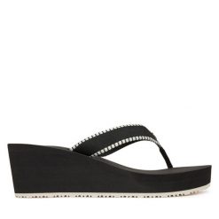 Japonki Tommy Hilfiger. Czarne klapki TOMMY HILFIGER, bez wzorów, bez obcasa. Za 249.99 zł.