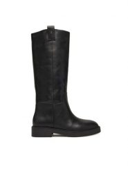 Nokwol Kozaki Jose Czarny. Czarne kozaki Nokwol, ze skóry, bez obcasa, na płaskiej podeszwie, bez zapięcia. Za 1,079.00 zł.