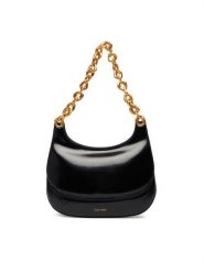 Calvin Klein Torebka Chain Shoulder Bag LV04F3403G Czarny. Czarne torebki klasyczne Calvin Klein, bez wzorów, ze skóry, bez dodatków. Za 569.99 zł.
