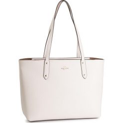 Torebka COACH - Pbbl Cen Tot Zip 69424 GD/HA Chalk. Białe shopper Coach, z aplikacjami, ze skóry, zdobione, bez dodatków. Za 1,499.00 zł.
