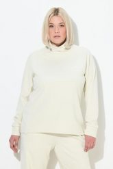 Damskie Bluza stójka długi rękaw otwory na kciuki antybakteryjna. Brązowe bluzy sportowe Ulla Popken, plus size, bez wzorów, z elastanu, bez kaptura. Za 279.99 zł.