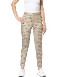 Heine Spodnie chino w kolorze beżowym rozmiar: 42. Brązowe spodnie materiałowe Heine, bez wzorów. Za 91.77 zł.