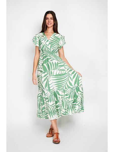 William de Faye Sukienka w kolorze miętowo-białym rozmiar: 36. Białe sukienki William de Faye, bez wzorów, klasyczne, bez kołnierzyka, bez ramiączek, maxi. Za 104.89 zł.