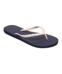 Japonki plażowe damskie ROXY Viva Tone II. Czerwone klapki Roxy, bez wzorów, z gumy, bez obcasa. Za 69.99 zł.