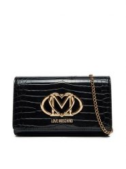 LOVE MOSCHINO Torebka JC4047PP1MLE100A Czarny. Czarne torebki klasyczne Love Moschino, bez wzorów, ze skóry, bez dodatków. Za 389.99 zł.