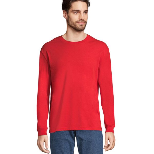 Koszulka Z Długim Rękawem Unisex Pioneer Dla Dorosłych. Czerwone bluzki SOL'S, s, bez wzorów, sportowe, bez kołnierzyka, bez ramiączek. Za 63.99 zł.