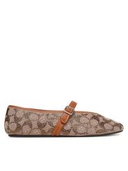 Coach Baleriny Mary Jane CBP01 Brązowy. Brązowe baleriny Coach, bez wzorów, z materiału, bez obcasa. Za 859.99 zł.