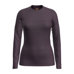 Bluza termoaktywna damska icebreaker 200 Oasis Crewe Ski Tracks. Fioletowe bluzy Icebreaker, s, bez wzorów, bez kaptura. Za 359.99 zł.