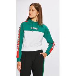 Fila - Bluza. Szare bluzy sportowe Fila, m, z nadrukiem, z bawełny, z kapturem. Za 349.90 zł.