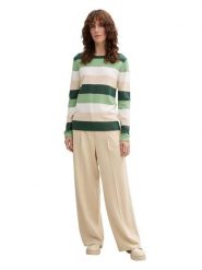 Tom Tailor Sweter w kolorze zielono-biało-beżowym rozmiar: S. Białe swetry Tom Tailor, s, bez wzorów, bez ramiączek. Za 69.99 zł.