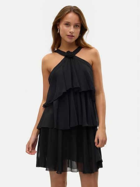 Vero Moda Sukienka koktajlowa Felicia 10329767 Czarny Regular Fit. Czarne sukienki Vero Moda, xl, bez wzorów, z syntetyku, wizytowe, bez kołnierzyka, bez ramiączek. Za 169.99 zł.