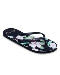 Sandały dla Kobiety NEW VIVA PRINTED. Zielone sandały Roxy, bez wzorów, z gumy, bez obcasa, bez zapięcia. Za 84.99 zł.