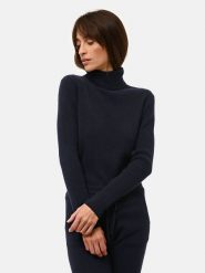 Just Cashmere Kaszmirowy golf "Lanais" w kolorze granatowym rozmiar: XL. Niebieskie golfy Just Cashmere, xl, bez wzorów, z kaszmiru, bez ramiączek. Za 500.99 zł.