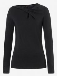 More & More Koszulka w kolorze czarnym rozmiar: 46. Czarne bluzki More & More, bez wzorów, bez kołnierzyka, bez ramiączek. Za 102.95 zł.