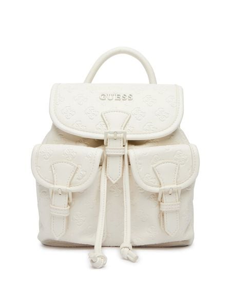 Guess Plecak V6GZ05 W2120 Écru. Białe plecaki Guess, z aplikacjami, ze skóry. Za 252.99 zł.