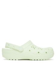 Crocs Klapki Classic Floral Cut-Out Clog 210927 Zielony. Zielone klapki Crocs, bez wzorów, z tworzywa sztucznego, bez obcasa. Za 249.00 zł.