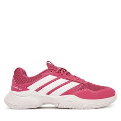 Buty do tenisa adidas. Czerwone obuwie sportowe Adidas, bez zapięcia, tenisowe. Za 329.99 zł.