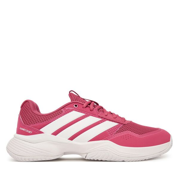 Buty do tenisa adidas. Czerwone obuwie sportowe Adidas, bez zapięcia, tenisowe. Za 296.99 zł.