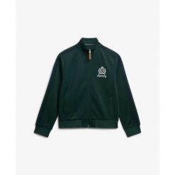 Damska bluza dresowa Superdry Country Club. Zielone bluzy Superdry, bez wzorów, z dresówki, bez kaptura. Za 349.55 zł.