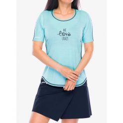 Koszulka szybkoschnąca damska Crazy Shirt Exit. Zielone bluzki Crazy, bez wzorów, sportowe, bez kołnierzyka, bez ramiączek. Za 224.99 zł.