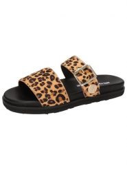 MELVIN & HAMILTON Skórzane klapki "Siri 5" w kolorze jasnobrązowo-czarnym rozmiar: 42. Brązowe klapki Melvin & Hamilton, bez wzorów, z otwartym noskiem, bez obcasa. Za 406.45 zł.