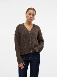 Vero Moda Kardigan w kolorze brązowym rozmiar: XS. Brązowe kardigany Vero Moda, xs, bez wzorów, z wełny. Za 112.45 zł.