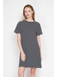 ASSUILI Sukienka w kolorze granatowym rozmiar: 40. Niebieskie sukienki Assuili, bez wzorów, bez kołnierzyka, bez ramiączek, mini. Za 100.99 zł.