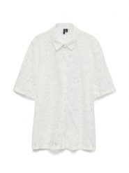 Vero Moda Bluzka w kolorze białym rozmiar: XS. Białe bluzki Vero Moda, xs, bez wzorów, z koronki, bez kołnierzyka, bez ramiączek. Za 98.95 zł.