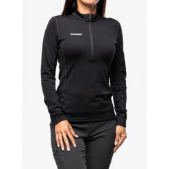 Bluza damska bez kaptura Mammut Aenergy ML Half Zip Pull. Czarne bluzy Mammut, na zimę, xs, bez wzorów, bez kaptura. Za 489.85 zł.