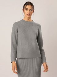 APART Sweter w kolorze szarym rozmiar: 40/42. Szare swetry Apart, bez wzorów, z kaszmiru, bez ramiączek. Za 240.43 zł.