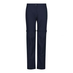 Spodnie z zamkiem dla kobiet CMP. Niebieskie spodnie sportowe CMP, na lato, l, bez wzorów, trekkingowe. Za 300.50 zł.