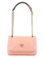 Guess Torebka w kolorze jasnoróżowym - 26 x 19 x 16 cm rozmiar: onesize. Różowe torby na ramię Guess, z aplikacjami, z materiału, na ramię, bez dodatków. Za 299.37 zł.