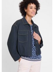 Olsen Koszula dżinsowa w kolorze granatowym rozmiar: 36. Niebieskie koszule Olsen, bez wzorów, bez kołnierzyka, bez ramiączek. Za 165.99 zł.