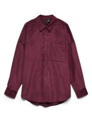 Vero Moda Koszula sztruksowa w kolorze bordowym rozmiar: XL. Czerwone koszule Vero Moda, xl, bez wzorów, ze sztruksu, bez kołnierzyka, bez ramiączek. Za 114.95 zł.