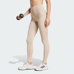 Legginsy Optime Full-Length. Brązowe legginsy Adidas, s, bez wzorów, z materiału. Za 279.00 zł.
