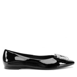Baleriny Eva Minge. Czarne baleriny Eva Minge, bez wzorów, bez obcasa. Za 399.99 zł.