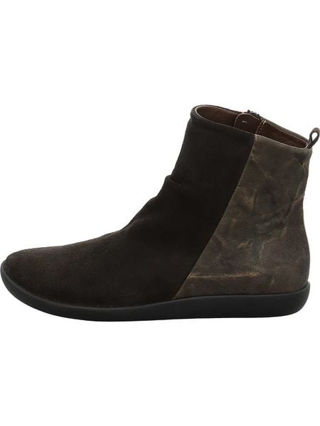 Think! Skórzane botki w kolorze brązowym rozmiar: 39,5. Brązowe botki Think!, bez wzorów, bez obcasa, bez zapięcia. Za 296.56 zł.