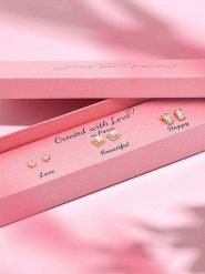 Created with Love 3-częściowy zestaw kolczyków-wkrętek "Miracle" z cyrkoniami rozmiar: onesize. Brązowe kolczyki Created with Love, z cyrkonią, z mosiądzu. Za 56.99 zł.