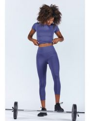 Onamaste Legginsy sportowe w kolorze niebieskim rozmiar: L/XL. Niebieskie legginsy Onamaste, l, bez wzorów, z materiału, z podwyższonym stanem. Za 98.95 zł.